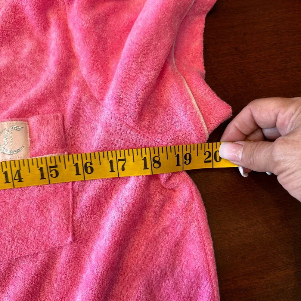Juicy contour size large pink button down Terri‎ cloth pajama top